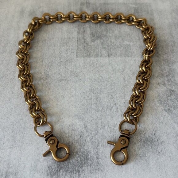 Gold Color Chain Metal Handbag Handle Bag Accessories Strap Accent 21" long - Picture 4 of 6